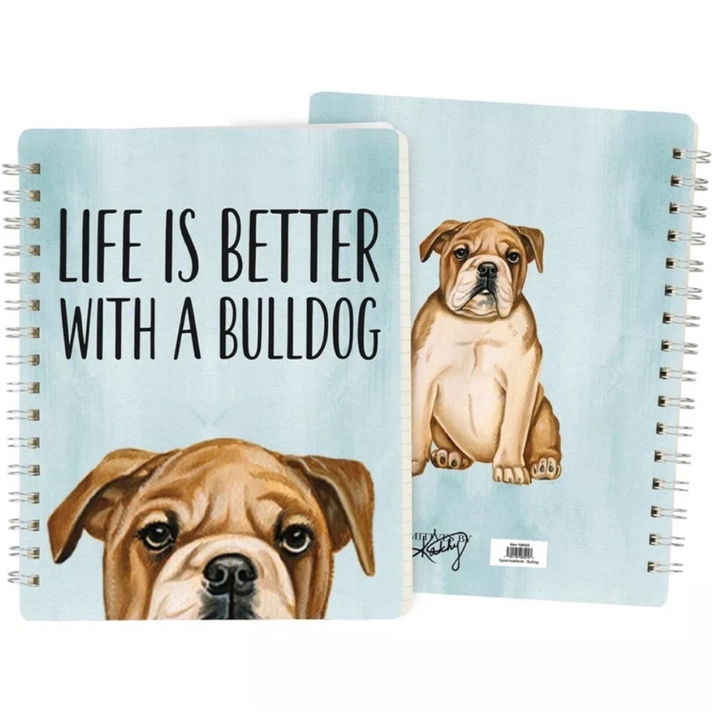 Primitives By Kathy-Spiral Notebook Life Is Better With A Bulldog” NIP